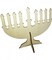 Laser Cut Self Standing Wood Menorah Craft Kit, 7.5" x 7" – DIY Chanukah Classroom & Holiday Decoration (1 Pack)
